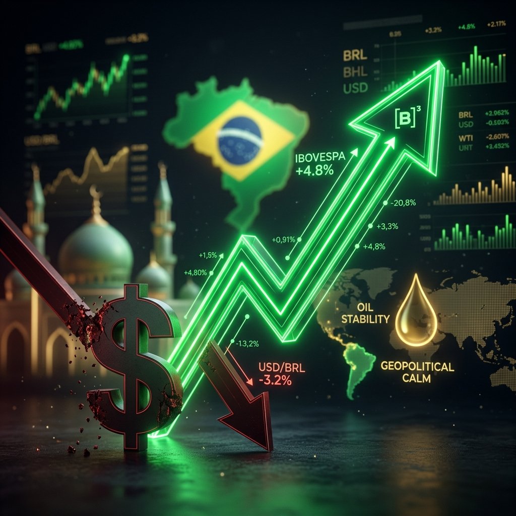 Dólar Recua e Bolsa Sobe com Expectativa de Acordo no Oriente Médio